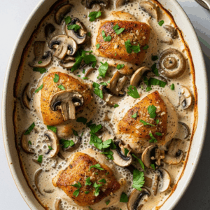Creamy Baked Mushroom Chicken: Comfort Food Made Simple 100%