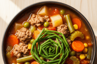 Hearty Hamburger Meat & Veggie Soup: A Nutritious Delight