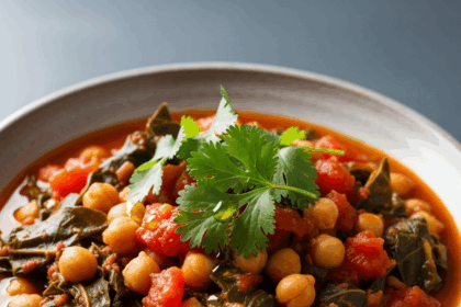 Hearty Southern Chickpea & Collard Green Stew Delight
