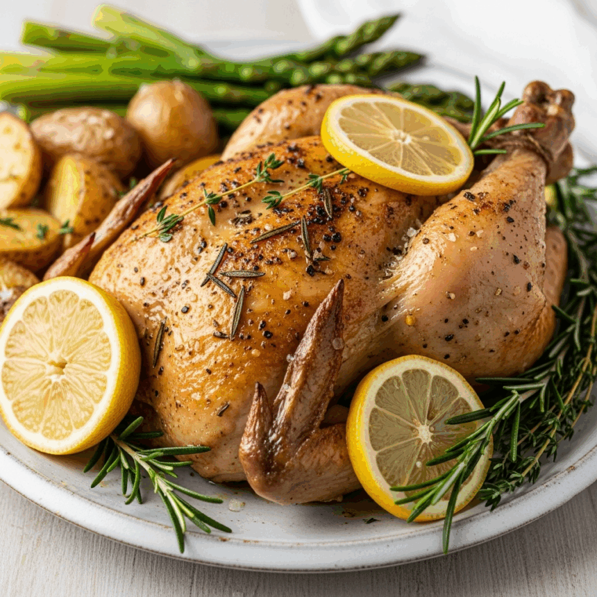 Zesty Lemon Herb Roasted Chicken: A Flavorful Delight