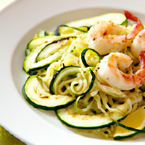 Zesty Shrimp Scampi Meets Light Zucchini Noodles Delight