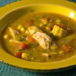 Hearty Indian Mulligatawny Soup with Tender Chicken Flair