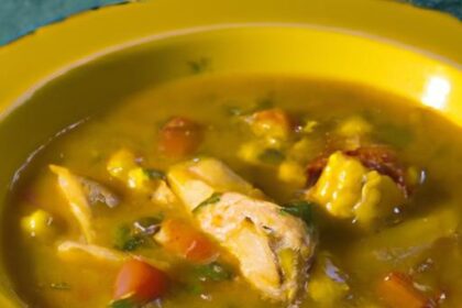 Hearty Indian Mulligatawny Soup with Tender Chicken Flair