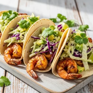Spice Up Dinner: Blackened Shrimp Tacos with Creamy Avocado Slaw