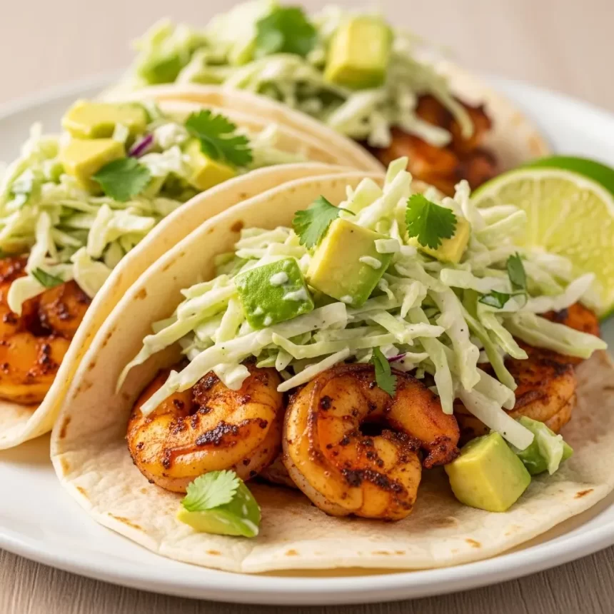 Spice Up Dinner: Blackened Shrimp Tacos with Creamy Avocado Slaw