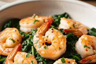 Garlic-Kissed Shrimp & Spinach: A Sautéed Delight Unveiled