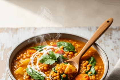 Warm Up Your Day with Hearty Curried Lentil Soup Delight