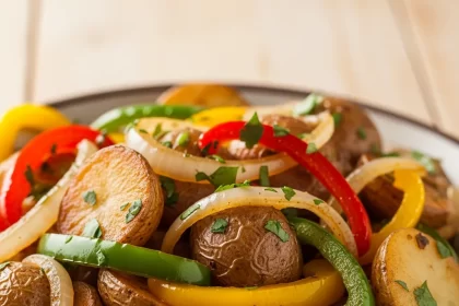 Savoring Mexican Potatoes: A Flavorful Onion and Pepper Mix