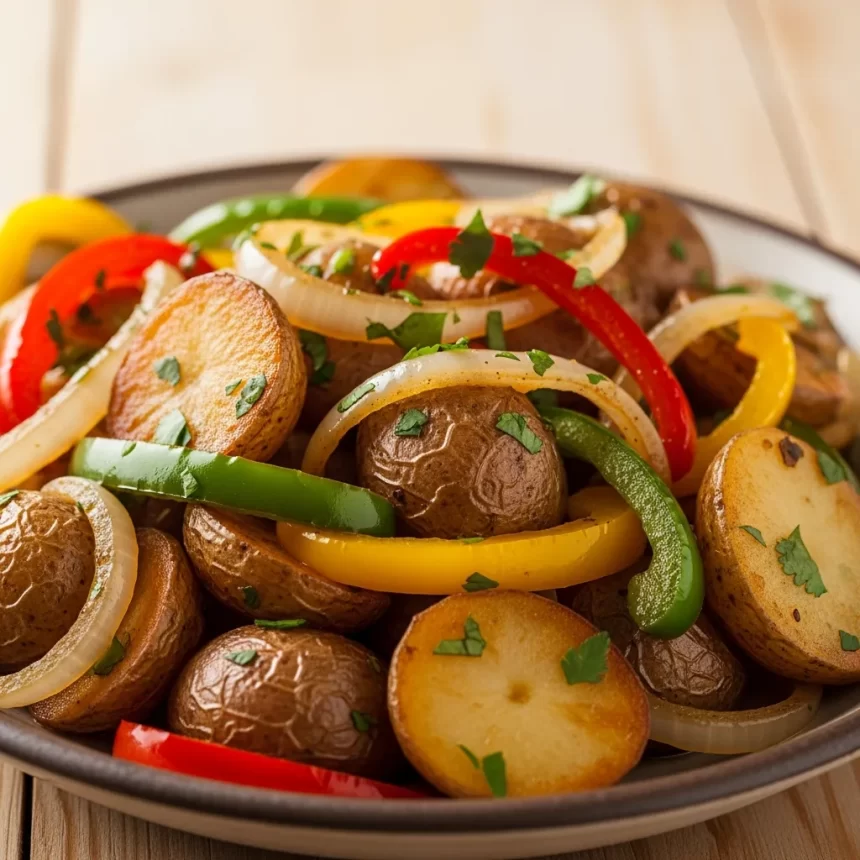 Savoring Mexican Potatoes: A Flavorful Onion and Pepper Mix