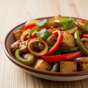 Savoring Mexican Potatoes: A Flavorful Onion and Pepper Mix