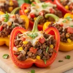 Savory Stuffed Bell Peppers: Ground Turkey & Beef Delight