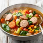 Warm Up with Hearty Chicken Sausage and Veggie Soup Delight