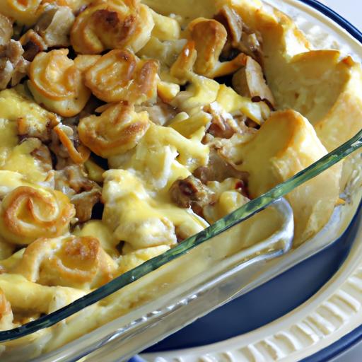 Hearty Biscuits and Gravy Casserole with Turkey Sausage twist