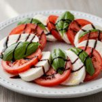 Timeless Caprese Salad Drizzled with Sweet Balsamic Glaze
