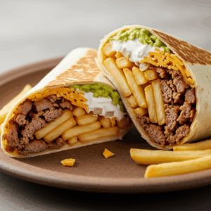 California Burrito Delight: Steak and Fries Wrapped Up