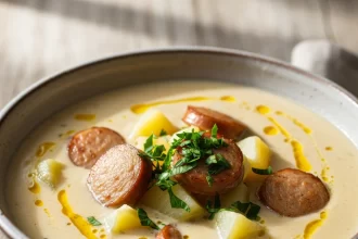 Hearty Creamy Chicken Sausage and Potato Soup Recipe