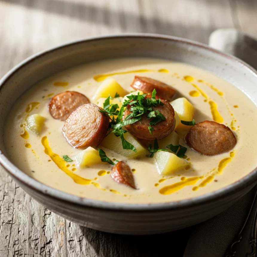 Hearty Creamy Chicken Sausage and Potato Soup Recipe