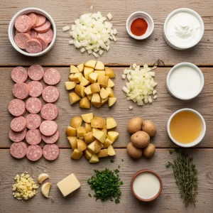 Hearty Creamy Chicken Sausage and Potato Soup Recipe
