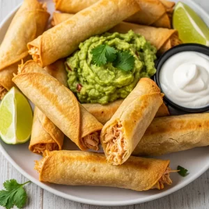 Crispy Air Fryer Chicken Taquitos: Quick Flautas Delight