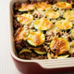 Hearty Ground Beef and Zucchini Casserole: A Flavorful Twist