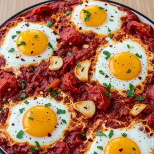 Eggs in Purgatory: A Fiery Twist on Baked Tomato Eggs