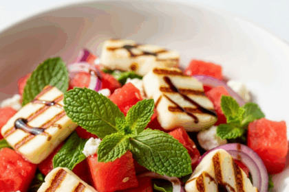 Refreshing Halloumi & Watermelon Salad with Mint Twist