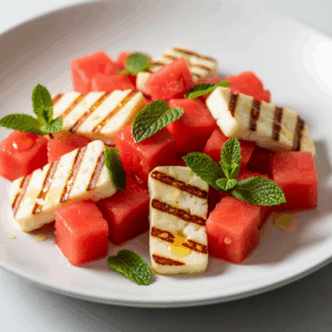 Refreshing Halloumi & Watermelon Salad with Mint Twist