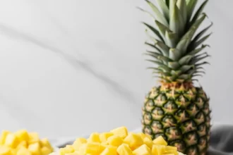 Tropical Twist: Italian Ricotta Cheesecake with Pineapple Flair