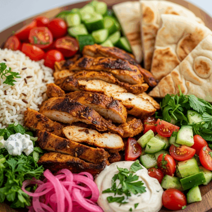 One-Pan Chicken Shawarma Platter: Easy Middle Eastern Feast