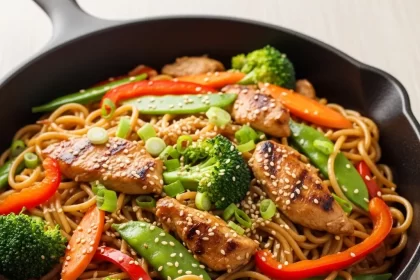 One-Skillet Chicken Lo Mein: Quick Veggie-Packed Delight