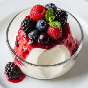 Silky Panna Cotta with Vibrant Berry Sauce: A Sweet Delight