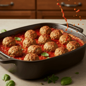 Simple & Delicious Turkey Meatballs Simmered in Marinara