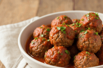 Simple & Delicious Turkey Meatballs Simmered in Marinara