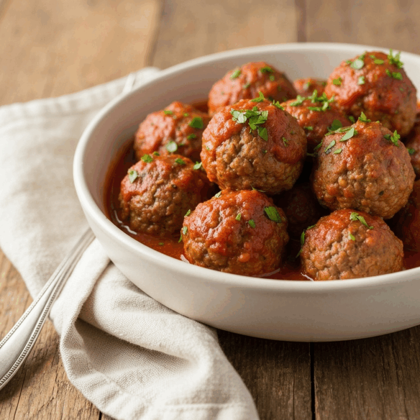 Simple & Delicious Turkey Meatballs Simmered in Marinara