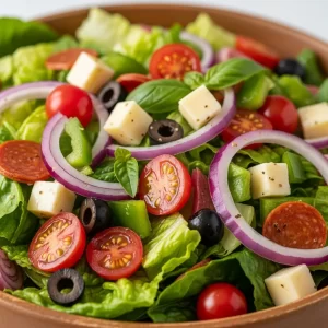 Zesty Italian Chopped Salad with Bright Lemon Vinaigrette