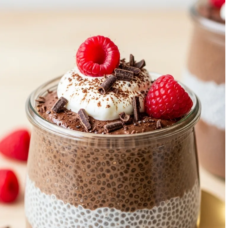Decadent Chocolate Chia Pudding Made with Almond Milk