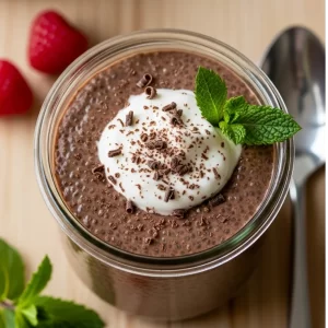 Decadent Chocolate Chia Pudding Made with Almond Milk
