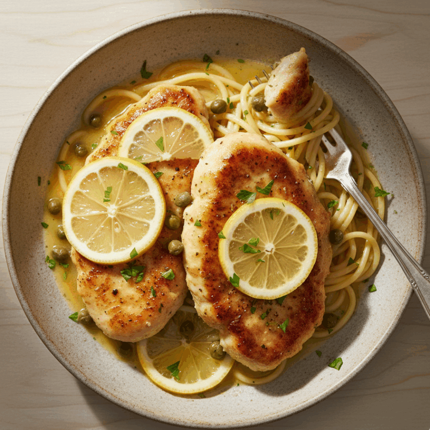 Zesty Chicken Piccata with Lemon & Capers-No Wine Needed