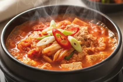 Savor Kimchi Jjigae with Tuna: Korea’s Spicy Stew Delight