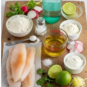 Crisp Baja Fish Tacos with Zesty White Sauce Delight