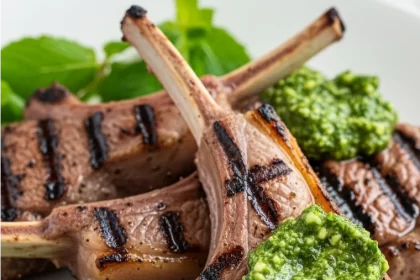 Savor the Flavor: Grilled Lamb Chops with Fresh Mint Pesto