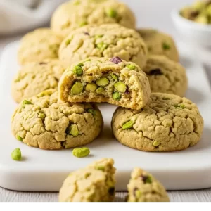 Sweet Harmony: Pistachio Turkish Delight Cookies Unveiled
