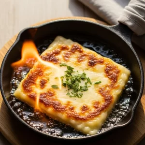 Sizzling Saganaki: The Art of Pan-Fried Greek Cheese