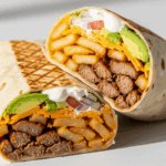California Burrito Delight: Steak and Fries Wrapped Up