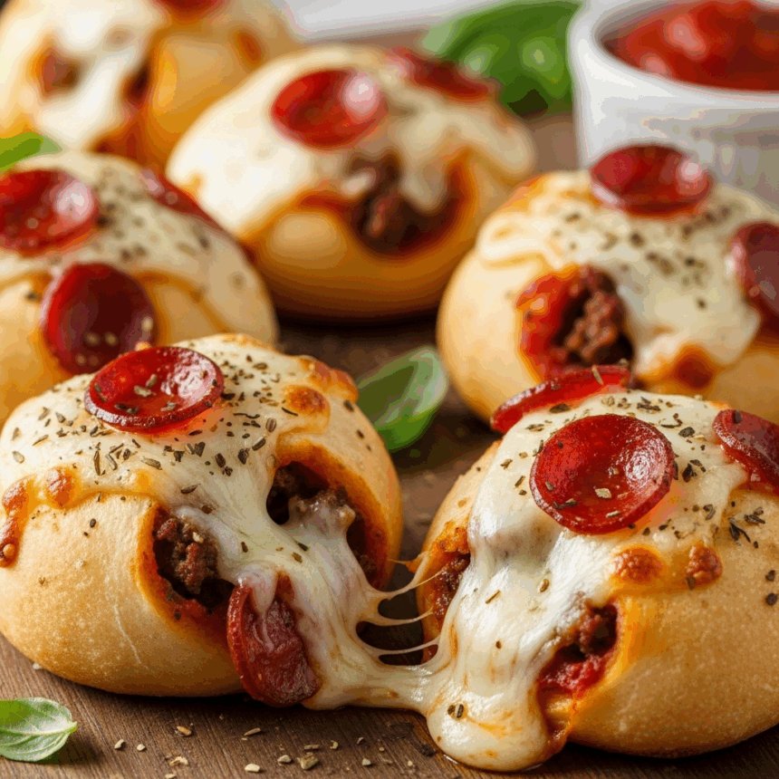 Cheesy Beef Pepperoni Pizza Bombs: Explosive Flavor Bites