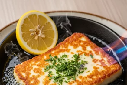 Sizzling Saganaki: Greece’s Golden Pan-Fried Cheese Delight