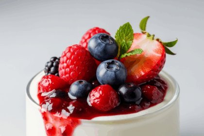 Silky Panna Cotta with Vibrant Berry Sauce: A Sweet Delight