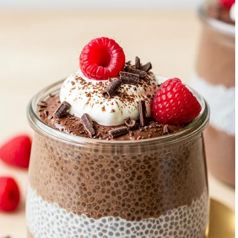 Decadent Chocolate Chia Pudding Made with Almond Milk