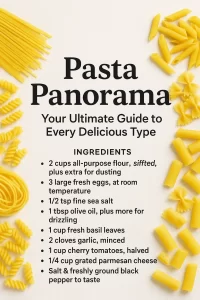 Pasta Panorama: Your Ultimate Guide to Every Delicious Type