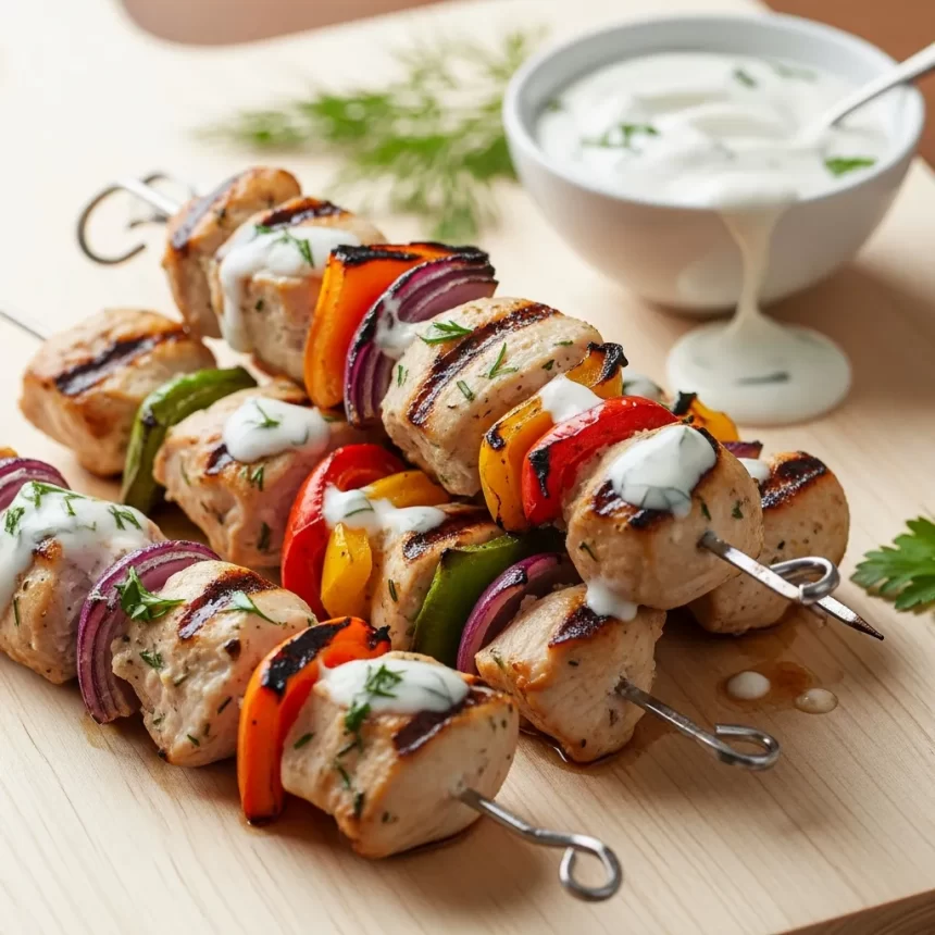 Tender Chicken Skewers Soaked in Creamy Yogurt Marinade